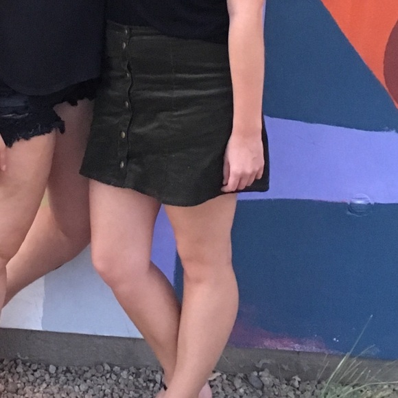 Patrons of Peace Olive Green Button Up Skirt - Picture 5 of 5